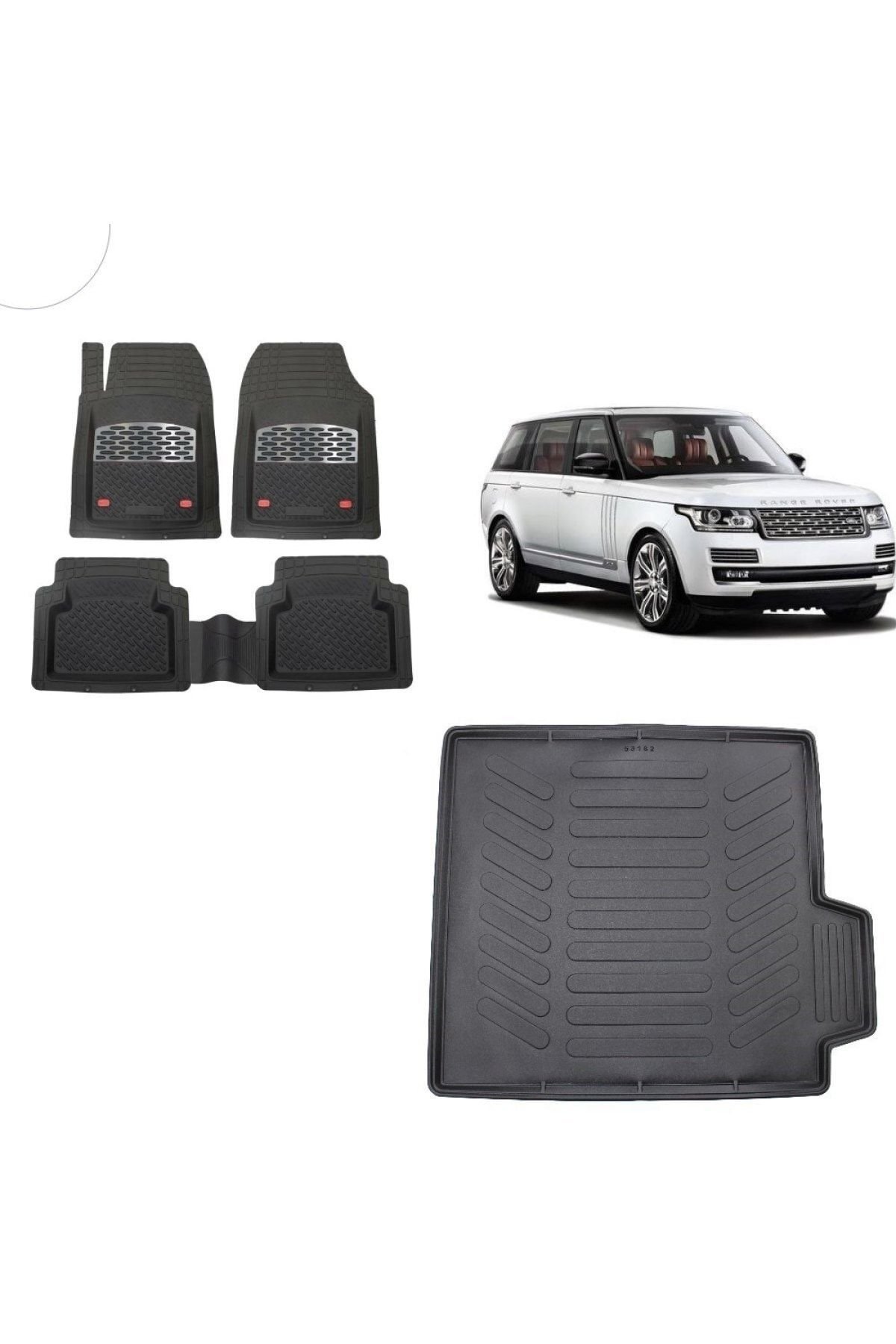 Land Rover Range Rover Voque 2015 Model Uyumlu 3d Bagaj Havuzu+3d Gri Kromlu Havuzlu Paspas Takımı
