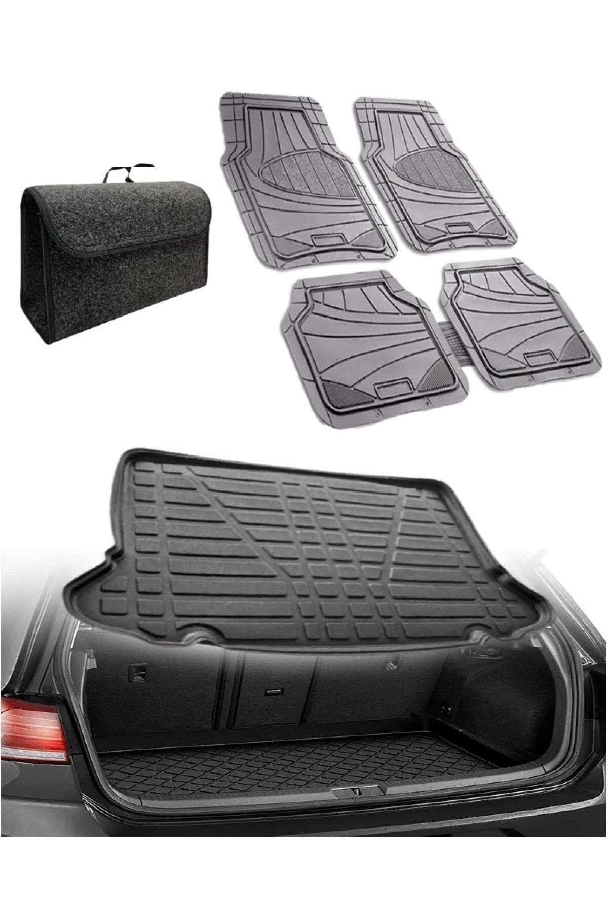 Focus 1 Sedan 1998-2004 Uyumlu Kokusuz 3d Bagaj Havuzu+3d Star Gri Havuzlu Paspas