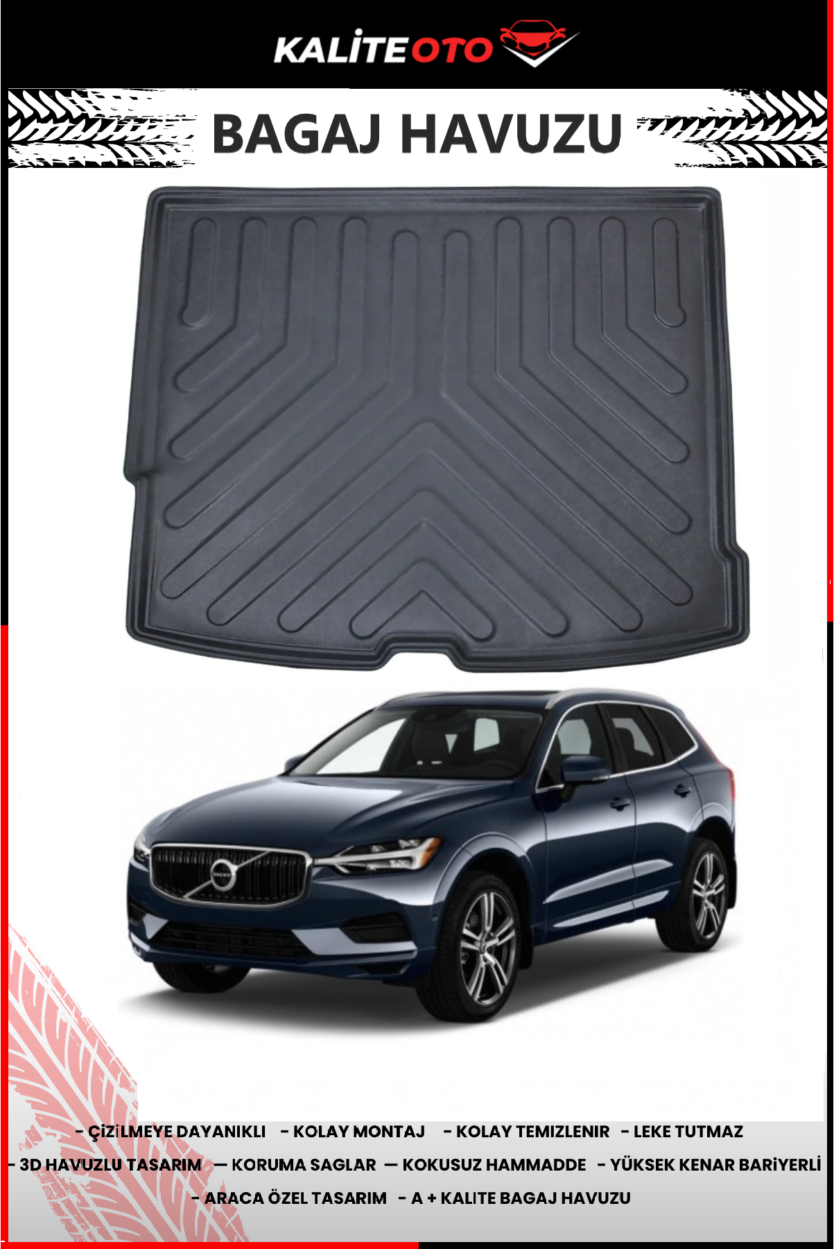 Volvo Xc-60 2017 Sonrası 4D Bagaj Havuzu