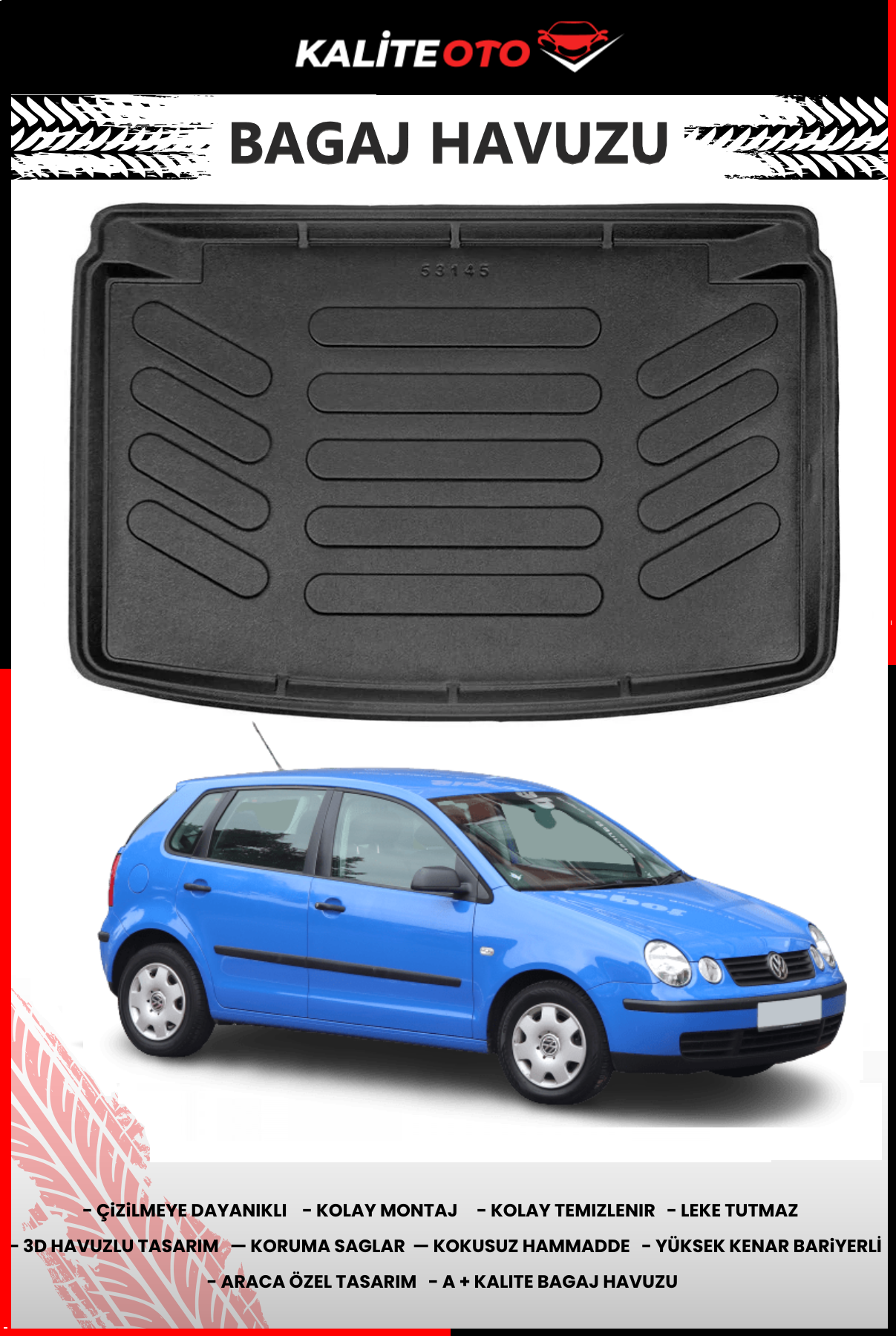 Volkswagen Polo 2002-2008 4D Bagaj Havuzu