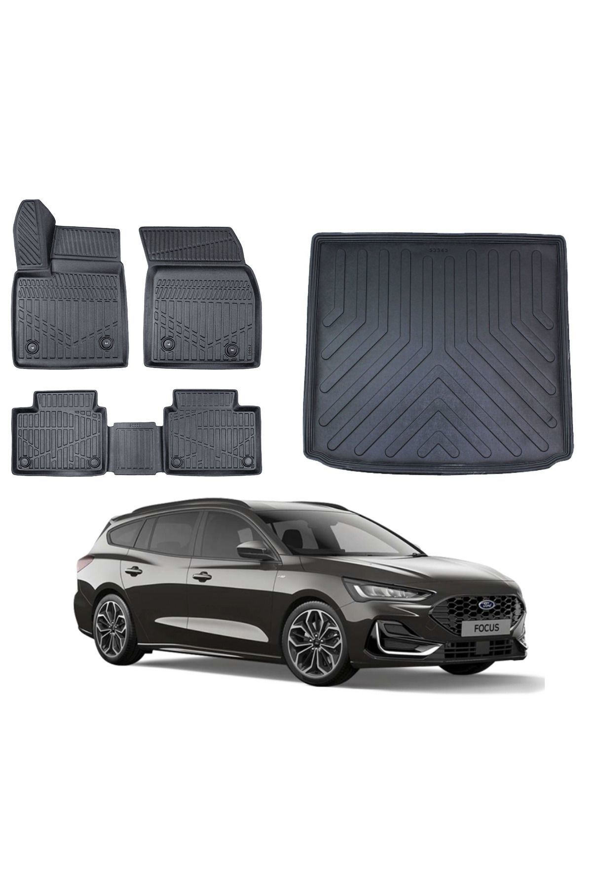 Ford Focus 5 STW 2024 Model Üst Bagaj Havuzu Paspas Takımı Maxi Eva Serisi