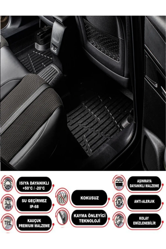 Peugeot Rifter 2019+ 3D Paspas ve Bagaj Havuzu Seti | Araca Özel Uyum