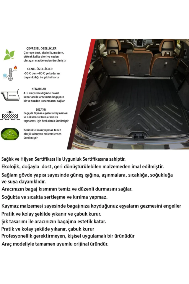 Peugeot Rifter 2019+ 3D Paspas ve Bagaj Havuzu Seti | Araca Özel Uyum