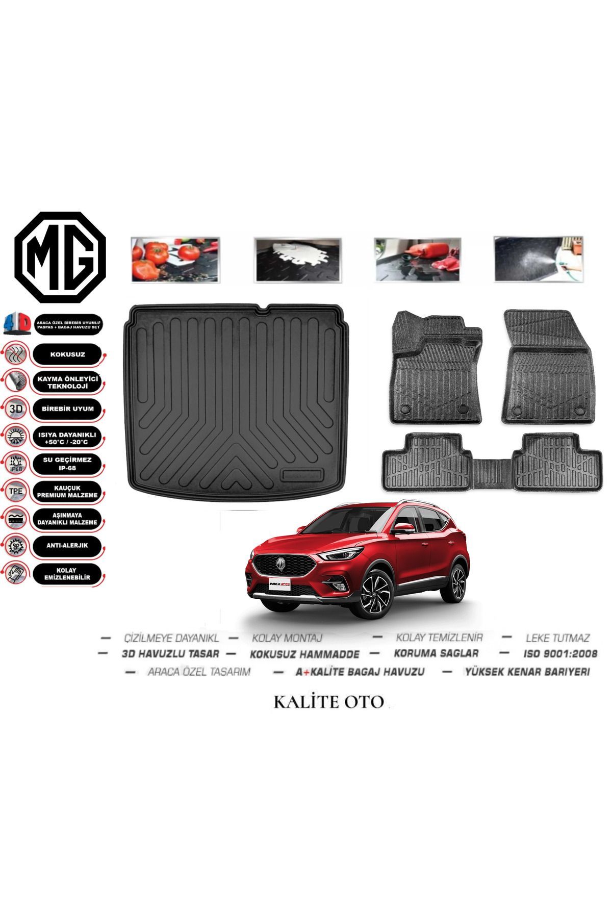 MG ZS 2021 Model 3D Bagaj Havuzu+4D Havuzlu Paspas Setii