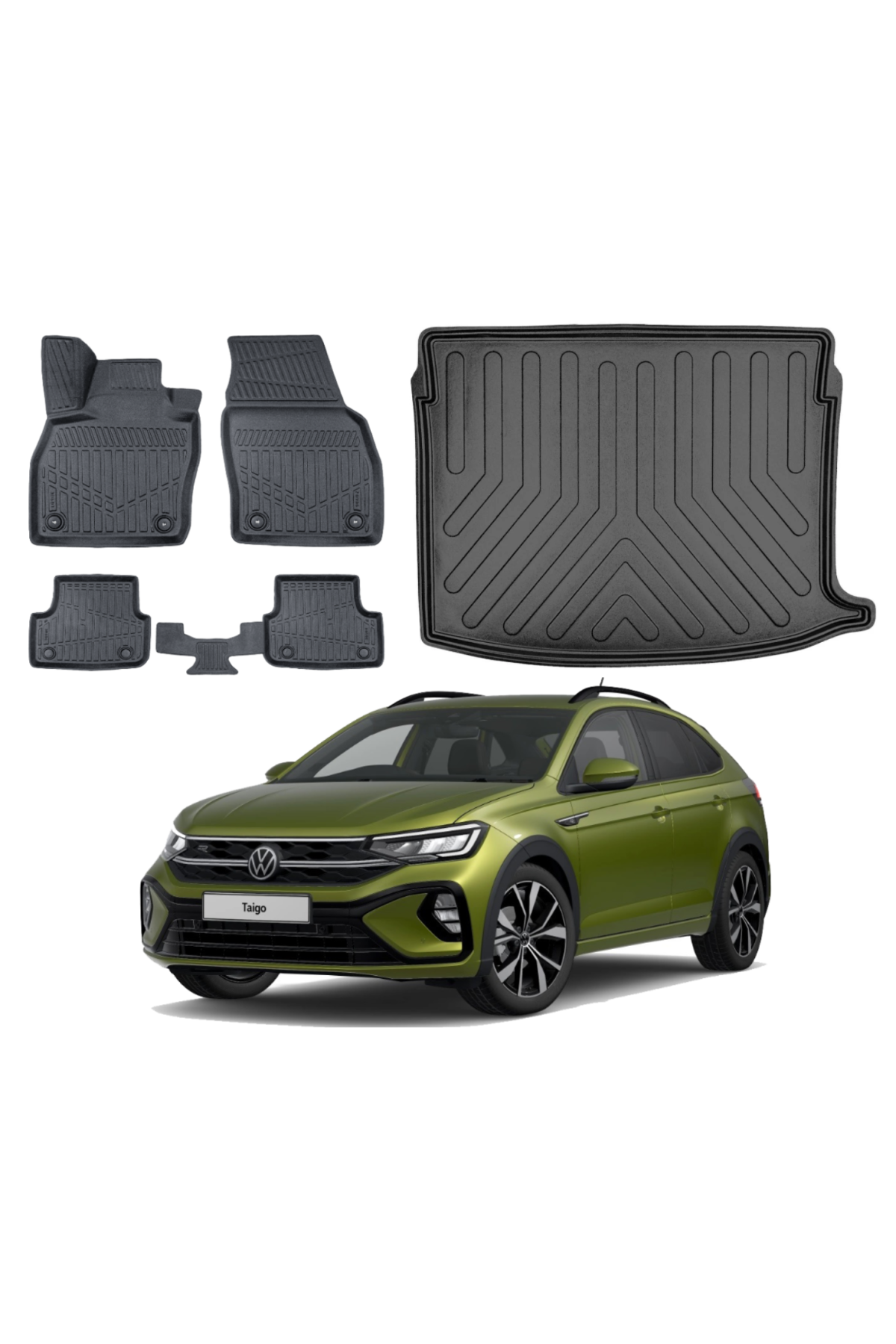 Volkswagen Taigo 2020 Sonrası 3D Üst Bagaj Havuzu+3D Araca Özel Paspas Takımı