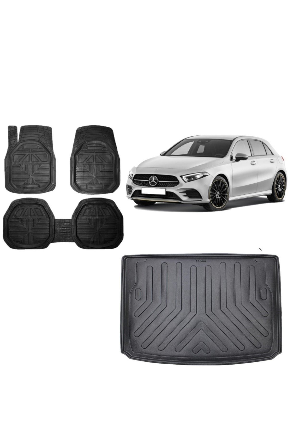Mercedes A Serisi Hatchback Cepsiz 2022 Model 3d Bagaj Havuzu+3d Havuzlu Paspas Takımı