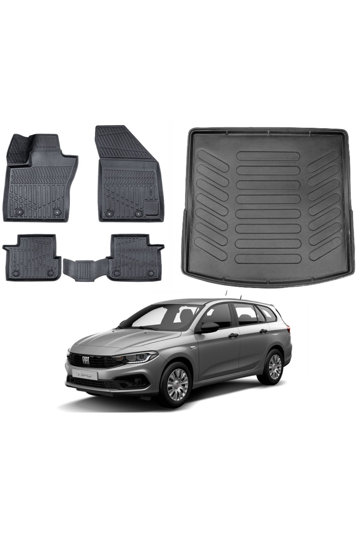 Fiat Egea Station Vagon 2019 Model Üst Bagaj Havuzu Paspas Takımı Pro Eva Serisi
