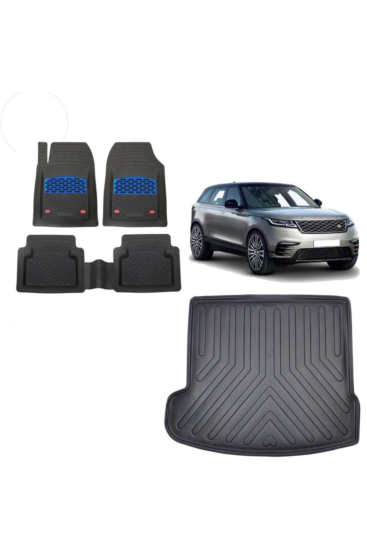 Land Rover Range Rover Velar 2022 Model 3D Bagaj Havuzu+3D Havuzlu Safir Mavi Kromluu Paspas