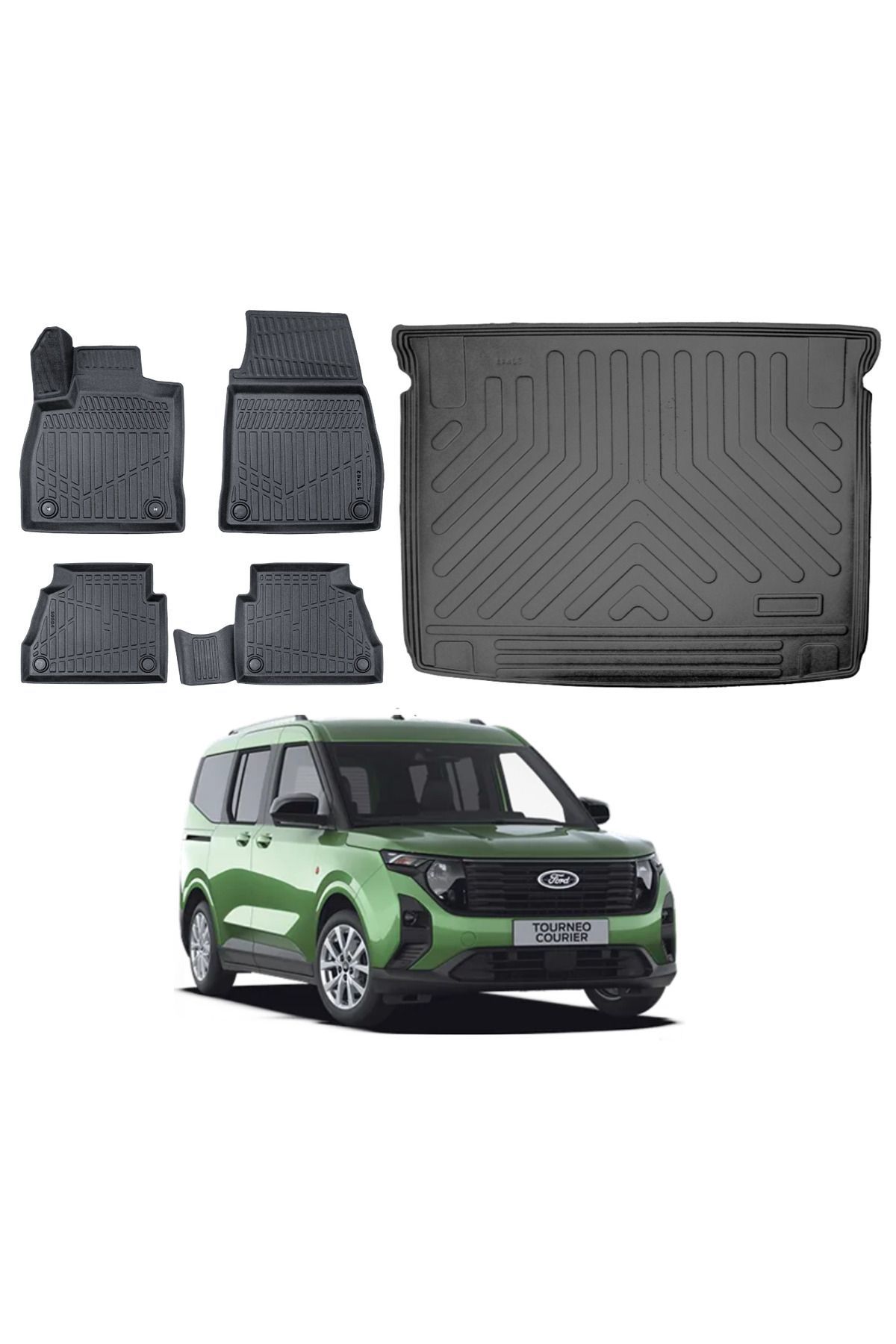 Ford Courier 2024 Model Bagaj Havuzu Paspas Takımı Maxi Eva Serisi