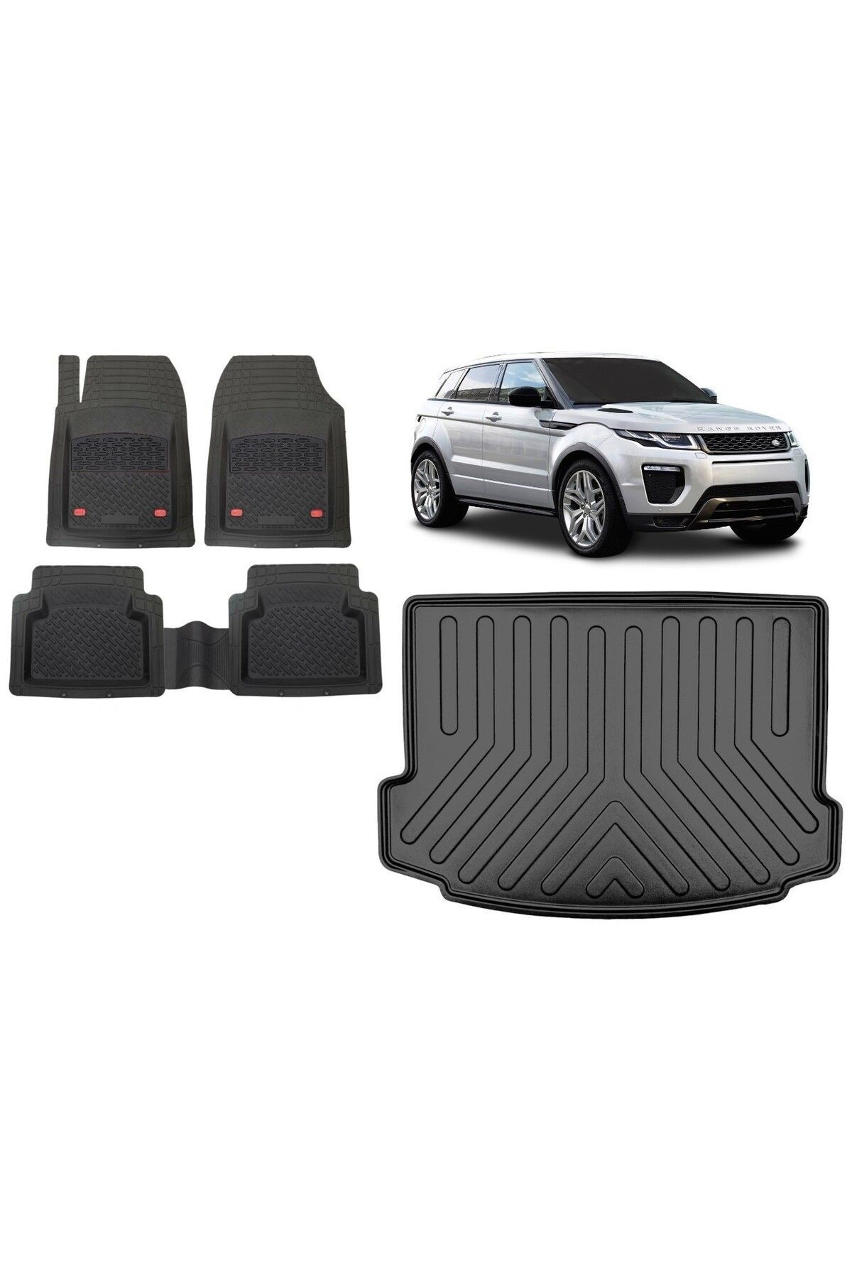 Range Rover Evoque 2021 Model 3D Bagaj Havuzu+3D Havuzlu Safir Siyah Renk Paspas