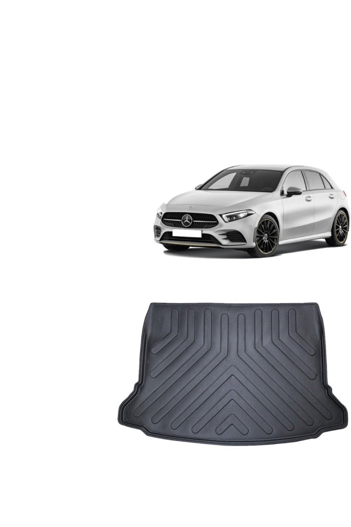 Mercedes A Serisi Hatchback Cepli 2019 Model 3D Bagaj Havuzu+3D Havuzlu Araca Özel Paspas Takımı