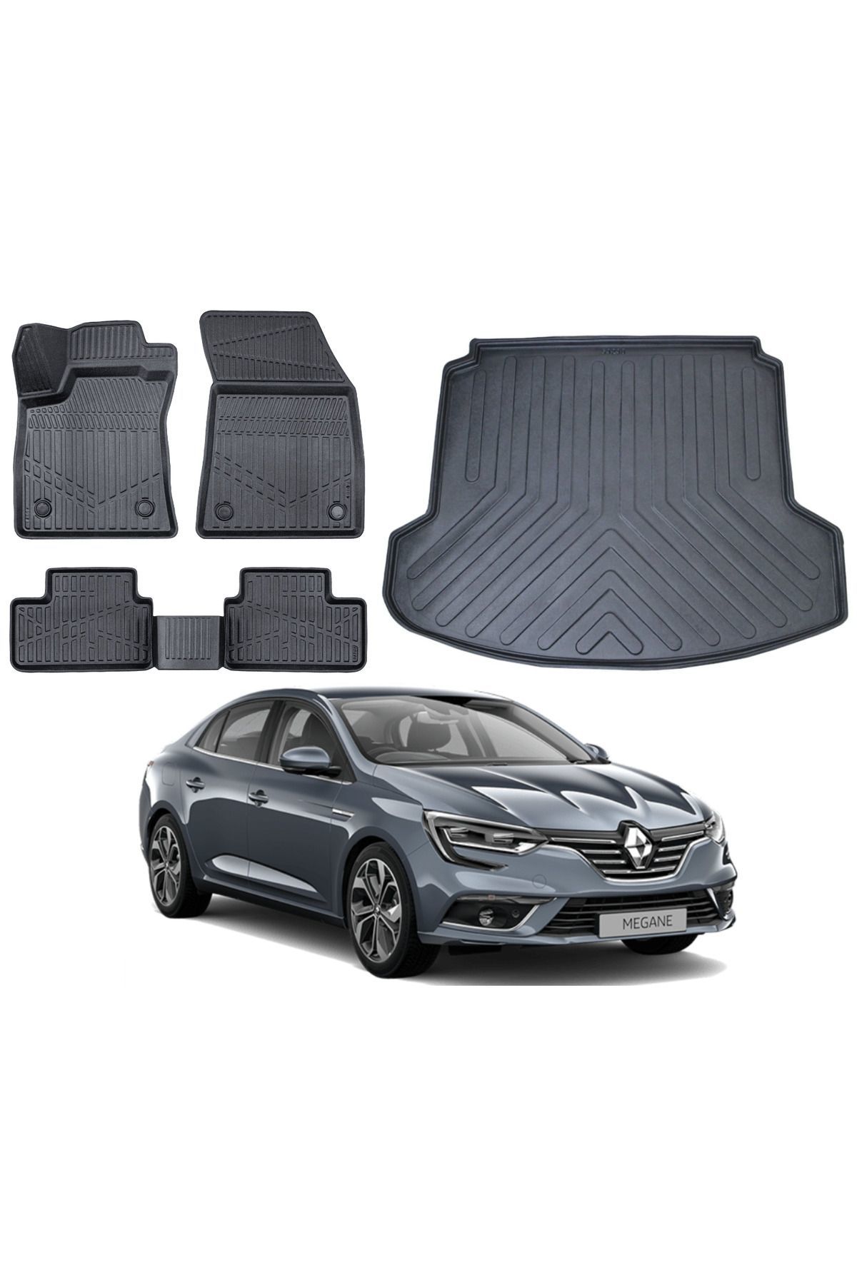 Renault Megane 4 2025 Model Çift Kulak Bagaj Havuzu Paspas Takımı Eva Serisi