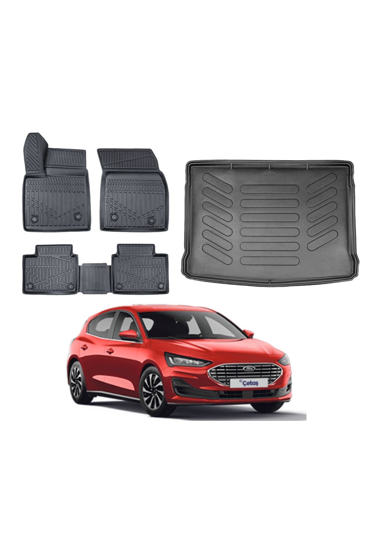 Ford Focus 5 Hatchback 2023 Model Tamir kitli Bagaj Havuzu Paspas Takımı Maxi Eva Serisi