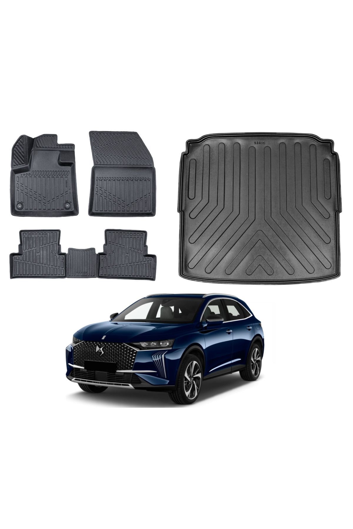 DS7 Crossback 2021 Model Bagaj Havuzu Paspas Takımı Maxi Eva Serisi