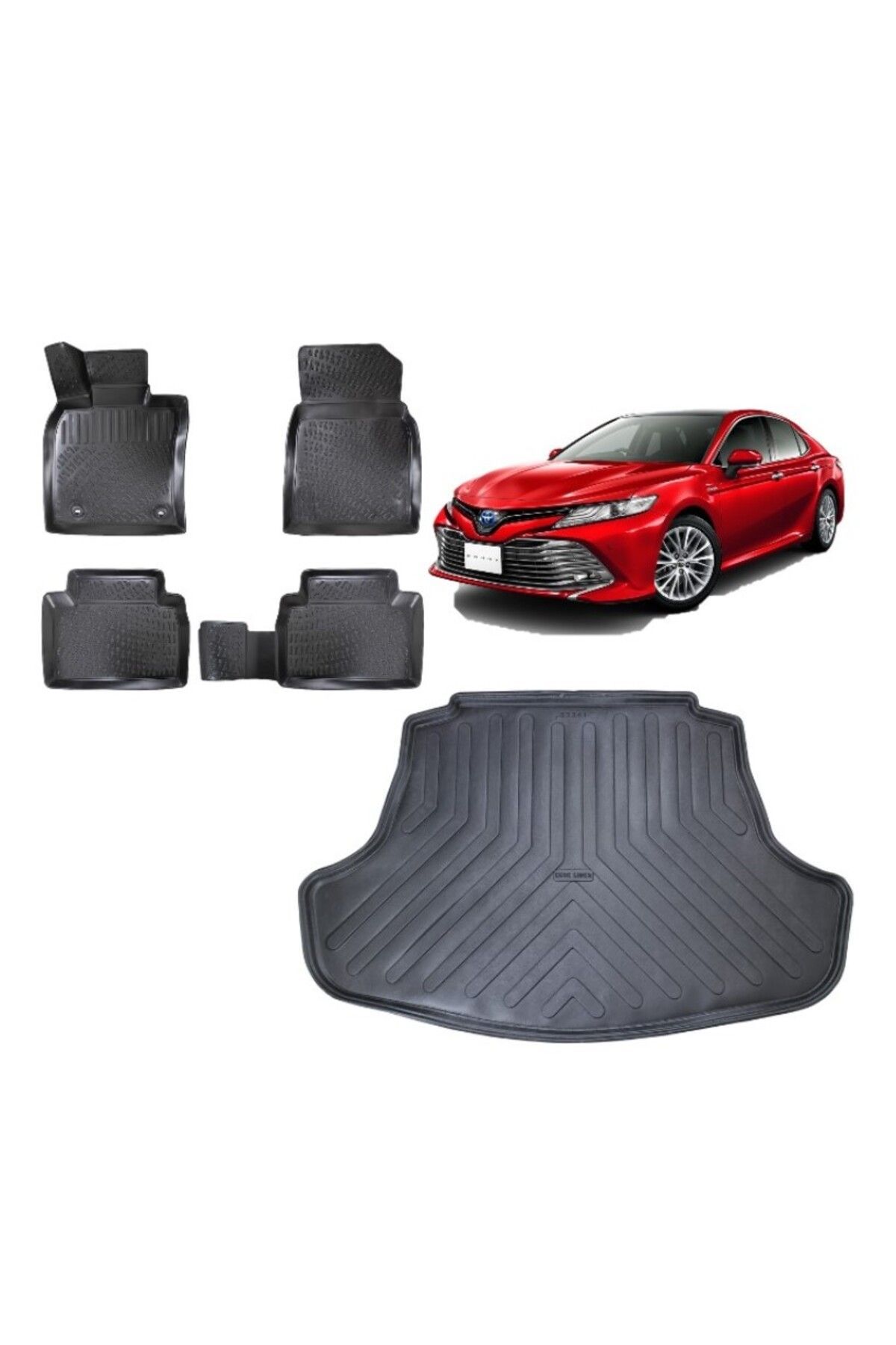 Toyota Camry 2020 Model Hybrit 3D Bagaj Havuzu+3D Havuzlu Araca Özel Paspas Takımı