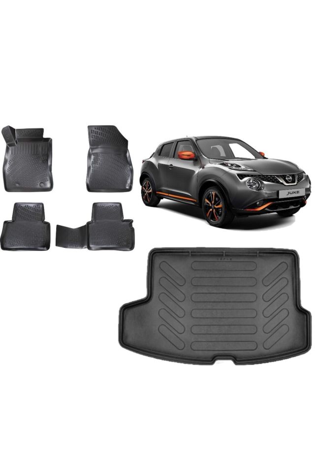 Nissan Juke 2020 Model Üst Kademe 3D Bagaj Havuzu+3D Havuzlu Araca Özel Paspas Takımı