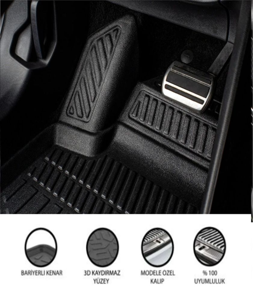 Seat Leon 2012-2020 3D Bagaj Havuzu+4D Havuzlu Paspas Seti