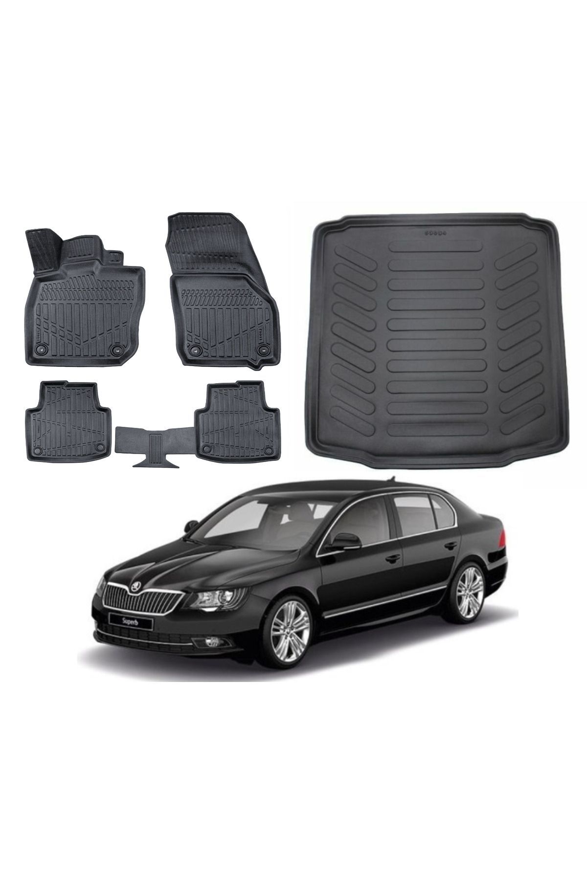 Skoda Superb 2011 Model Bagaj Havuzu Paspas Takımı Pro Eva Serisi
