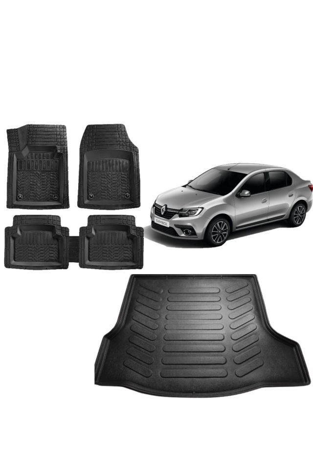 Renault Symbol 2013 Model 3D Bagaj Havuzu+3D Havuzlu Maximum Karbon Kromlu Paspas