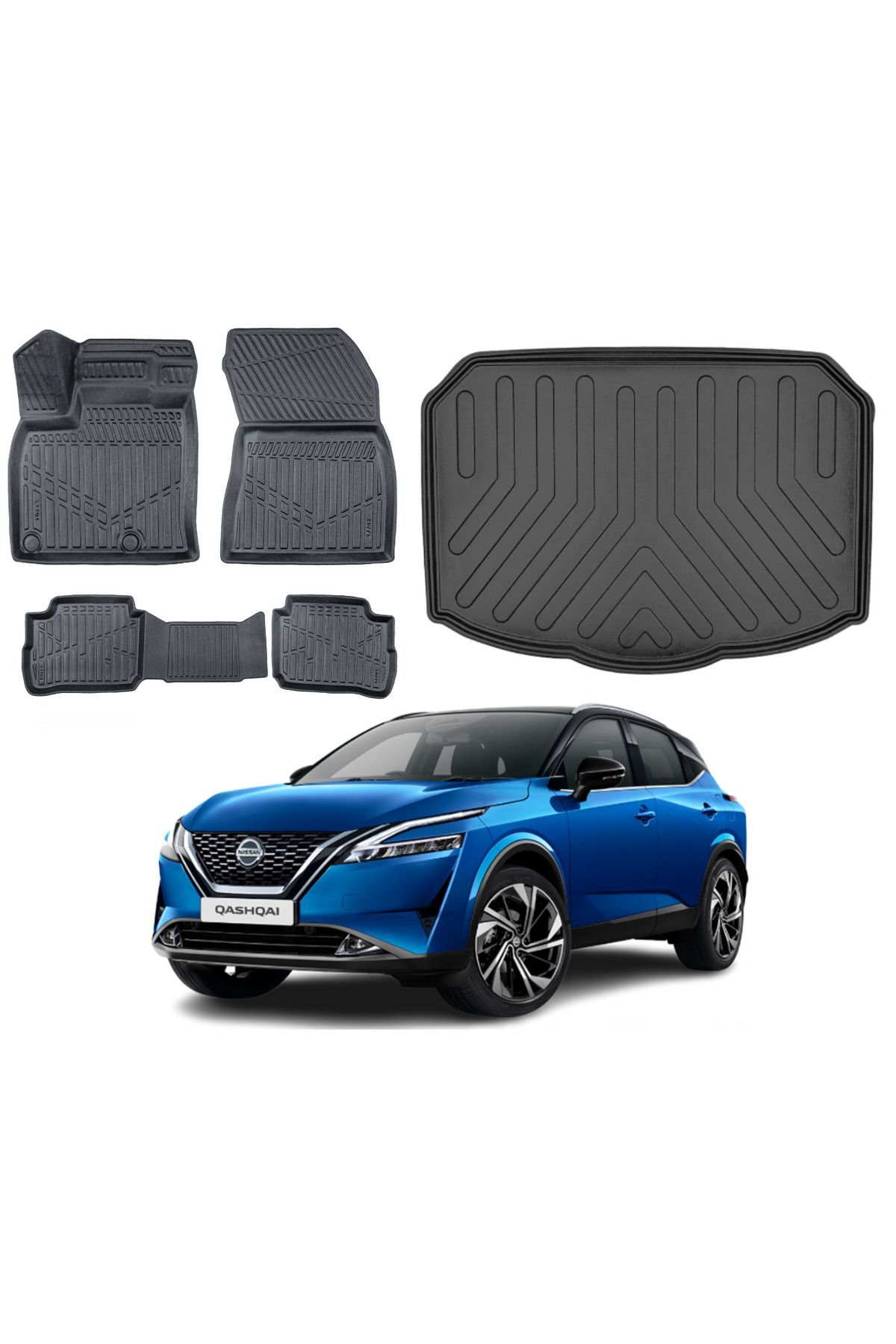 Nissan Qashqai E-Power 2025 Model Alt Bagaj Havuzu Paspas Takımı Eva Serisi