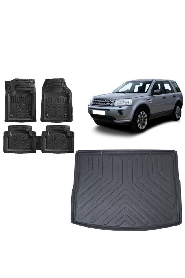 Land Rover Freelander 2 2014 Model Bagaj Havuzu+3D Havuzlu Ekstra Gri Kromlu Paspas