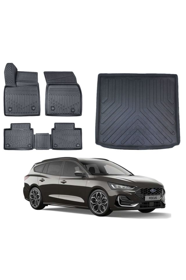 Ford Focus 5 STW 2019 Model Üst Bagaj Havuzu Paspas Takımı Pro Eva Serisi