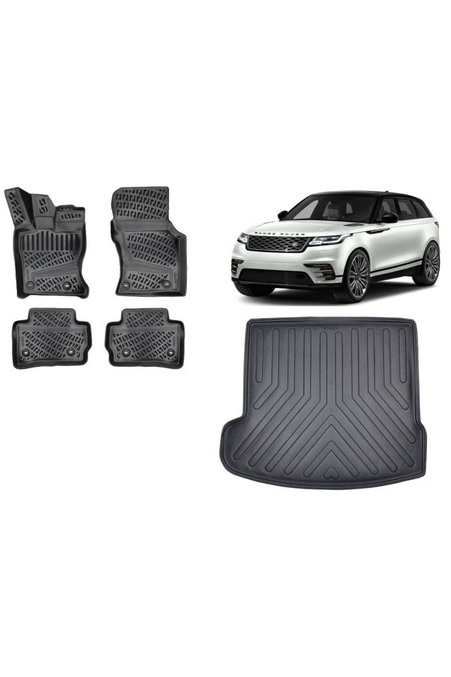 Land Rover Range Rover Velar 2020 Model 3D Bagaj Havuzu+3D Havuzlu Araca Özel Paspas Takımı