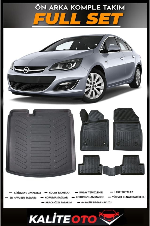 Opel insignia Bagaj Havuzu+4.5D Havuzlu Paspas Seti 2013 Model