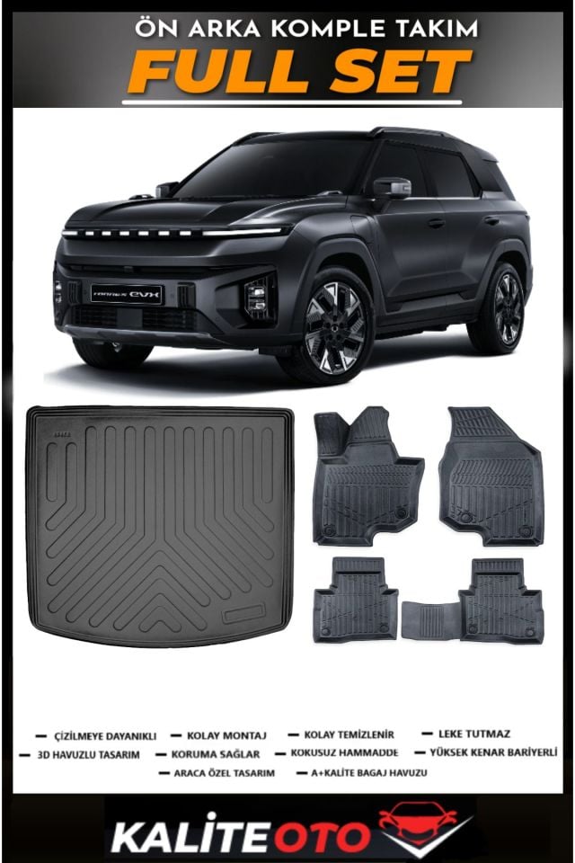 Ssangyong Torres Evx Bagaj Havuzu+4.5D Havuzlu Paspas Seti 2025 Model