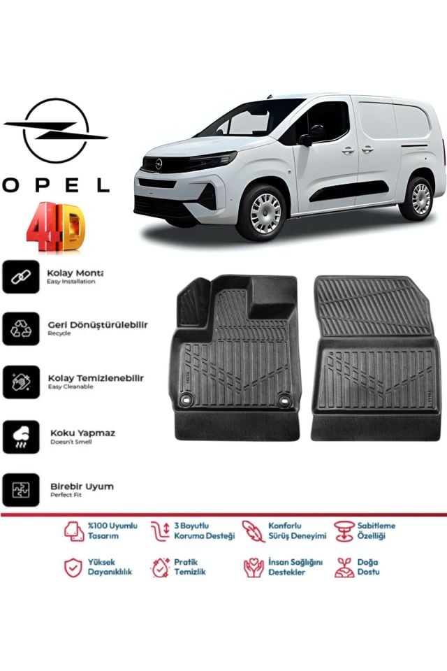 Opel Combo Panelvan 2021 Model 4D Havuzlu Paspas
