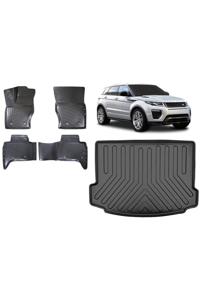 Land Rover Range Rover Evoque 2020 Model 3D Bagaj Havuzu+3D Havuzlu Araca Özel Paspas Takımı