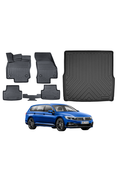 Passat B8 STW Variant 2015-2023 3D Bagaj Havuzu+3D Araca Özel Paspas Takımı
