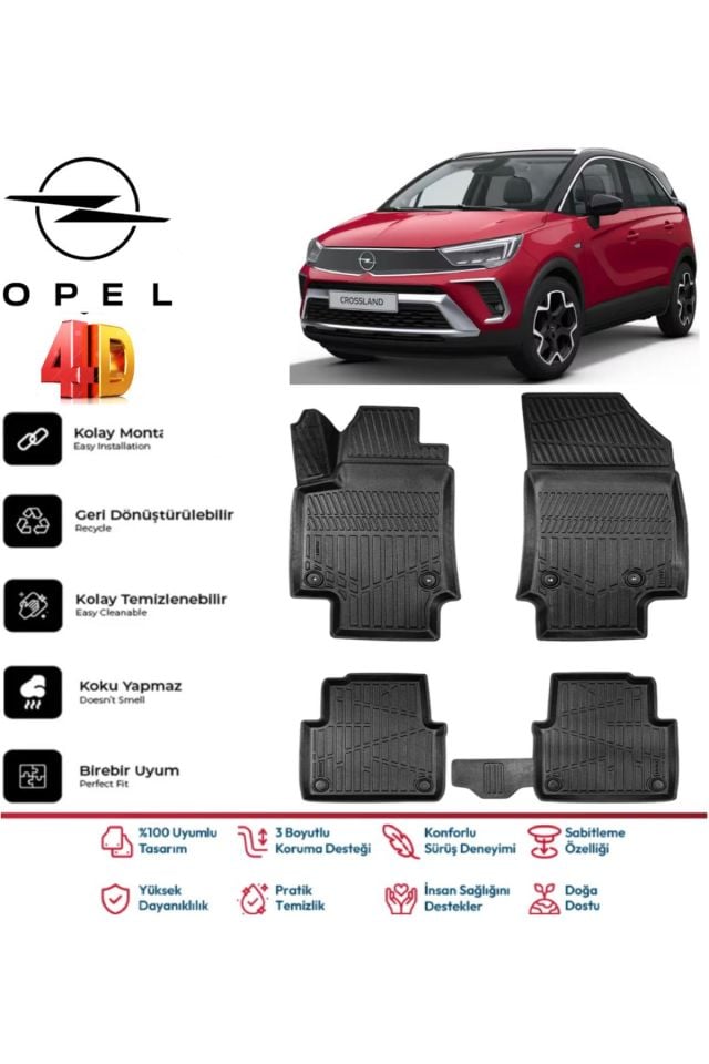 Opel Crossland 2025 Model  4D Havuzlu Paspas