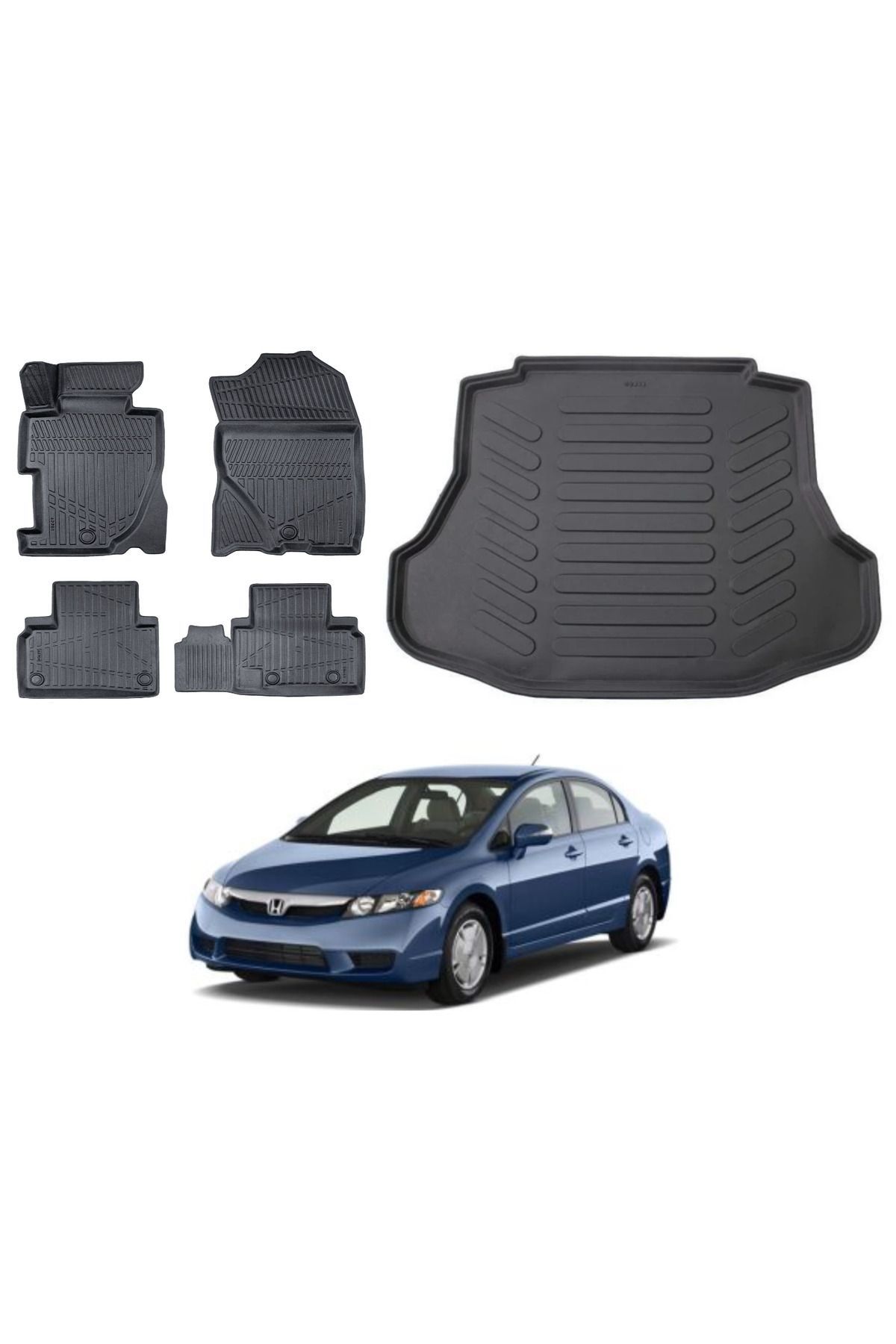 Honda Civic 2012 Model Bagaj Havuzu Paspas Takımı Maxi Eva Serisi