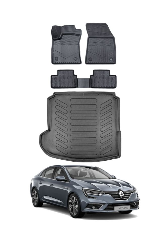 Renault Megane 4 2016 Model Sol Kulak Bagaj Havuzu Araca Özel Siyah Paspas Takımı