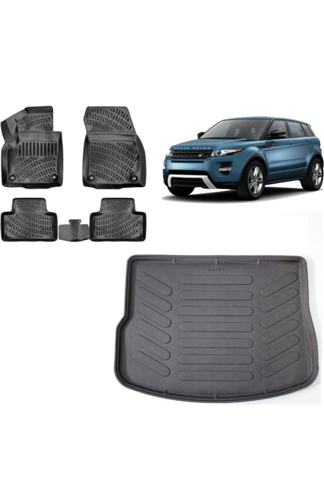 Land Rover Range Rover Evoque 2017 Model 3D Bagaj Havuzu+3D Havuzlu Araca Özel Paspas Takımı