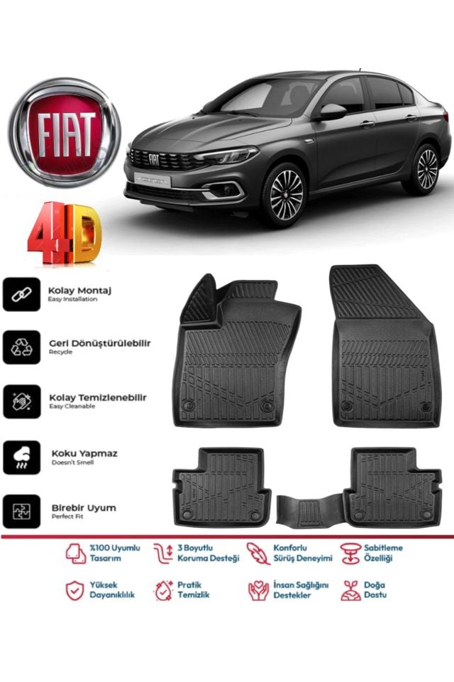 Fiat Egea Sedan 2016 Model 4D Havuzlu Paspas