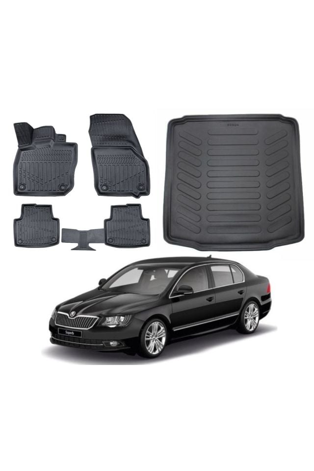Skoda Superb 2009 Model Bagaj Havuzu Paspas Takımı Maxi Eva Serisi