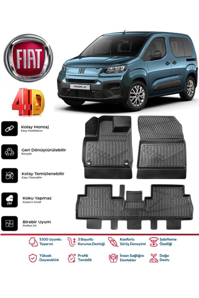 Fiat Doblo 2024 Model 4D Havuzlu Paspas