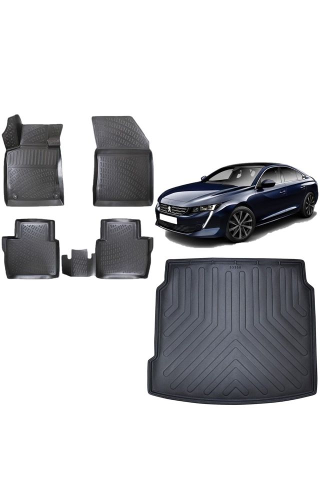 Peugeot 508 2023 Model 3D Bagaj Havuzu+3D Havuzlu Araca Özel Paspas Takımı