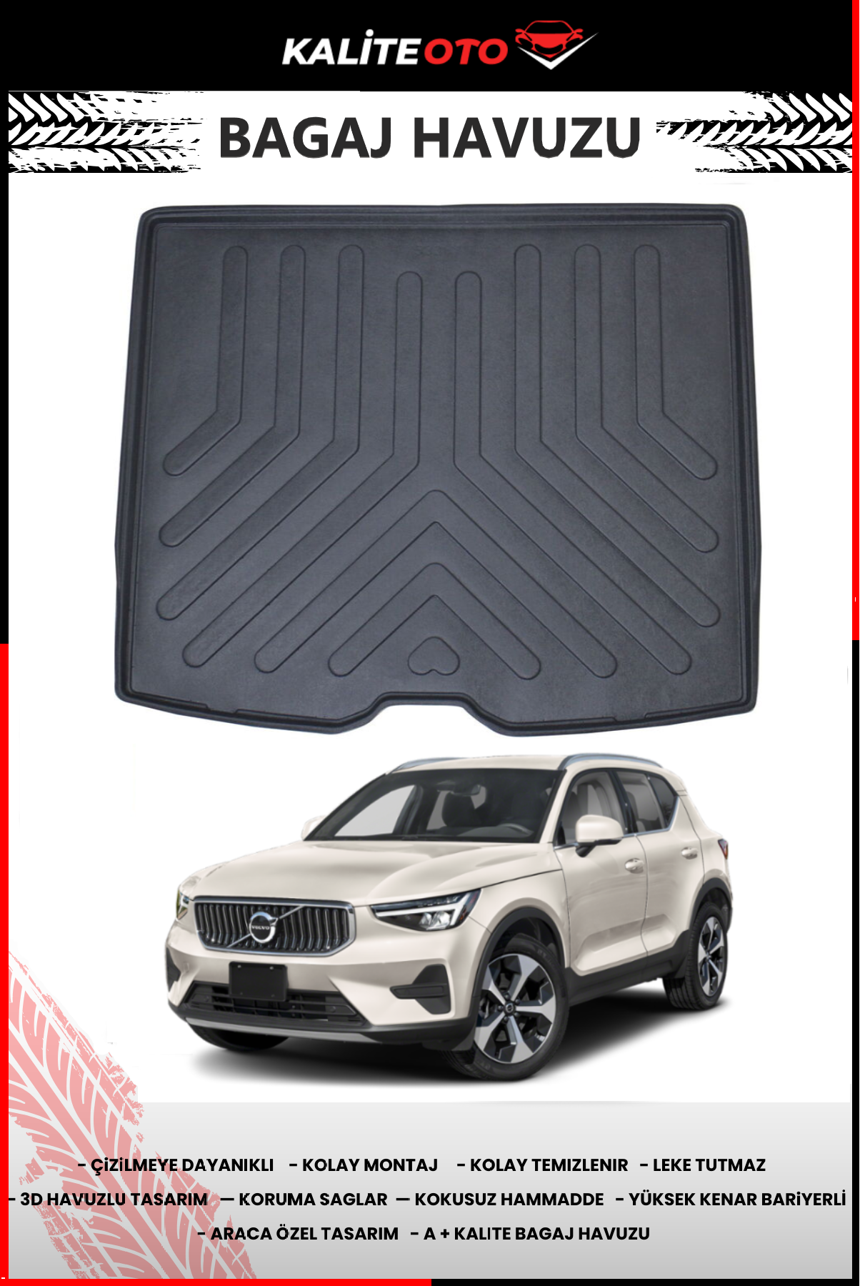 Volvo Xc-40 2018 Sonrası 4D Bagaj Havuzu