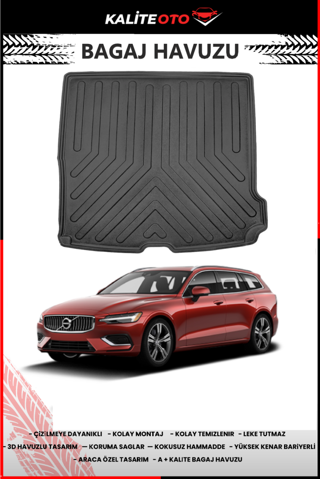 Volvo V60 2018 Sonrası 4D Bagaj Havuzu