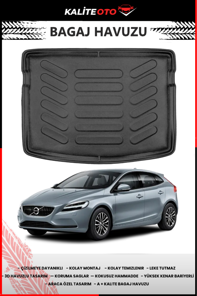 Volvo V40 2012-2019 4D Bagaj Havuzu
