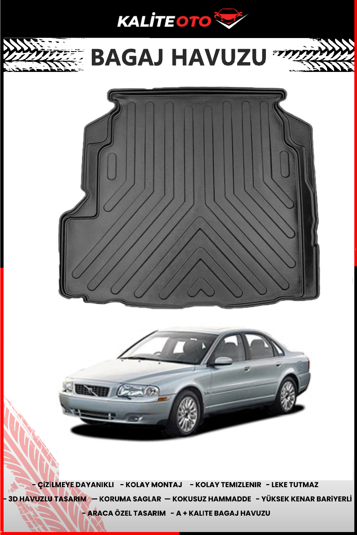 Volvo S80 1998-2006 4D Bagaj Havuzu
