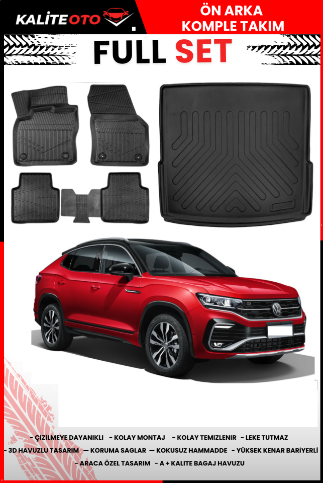Volkswagen Tayron 2024 Sonrası Bagaj Havuzu+Havuzlu Paspas