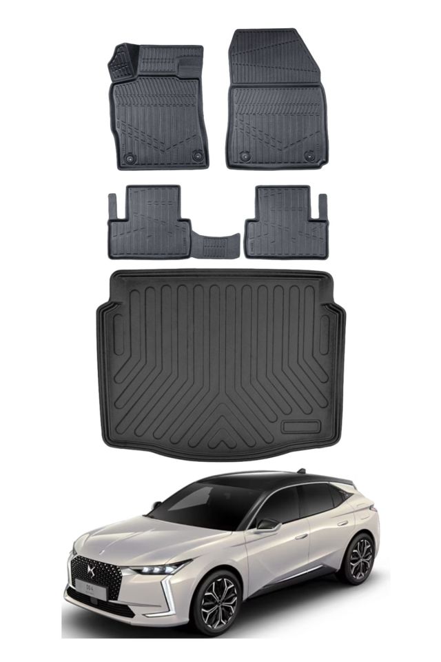 DS4 2023 Model Bagaj Havuzu Araca Özel Siyah Paspas Takımı