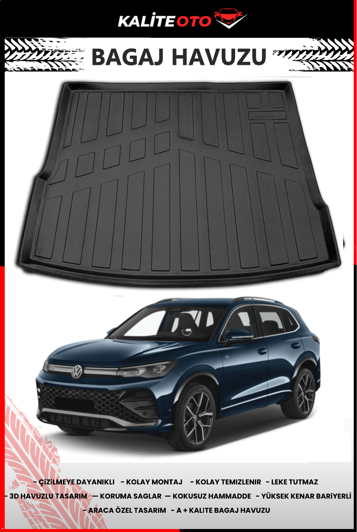 Volkswagen Tiguan 2024 Sonrası 4D Bagaj Havuzu