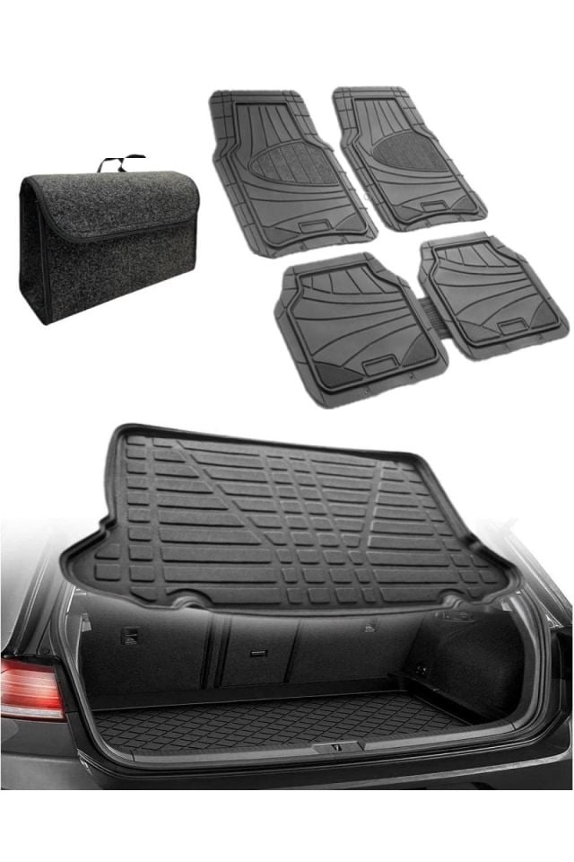 Renault Laguna 3 Uyumlu Kokusuz 3d Bagaj Havuzu+3d Star Siyah Havuzlu Paspas