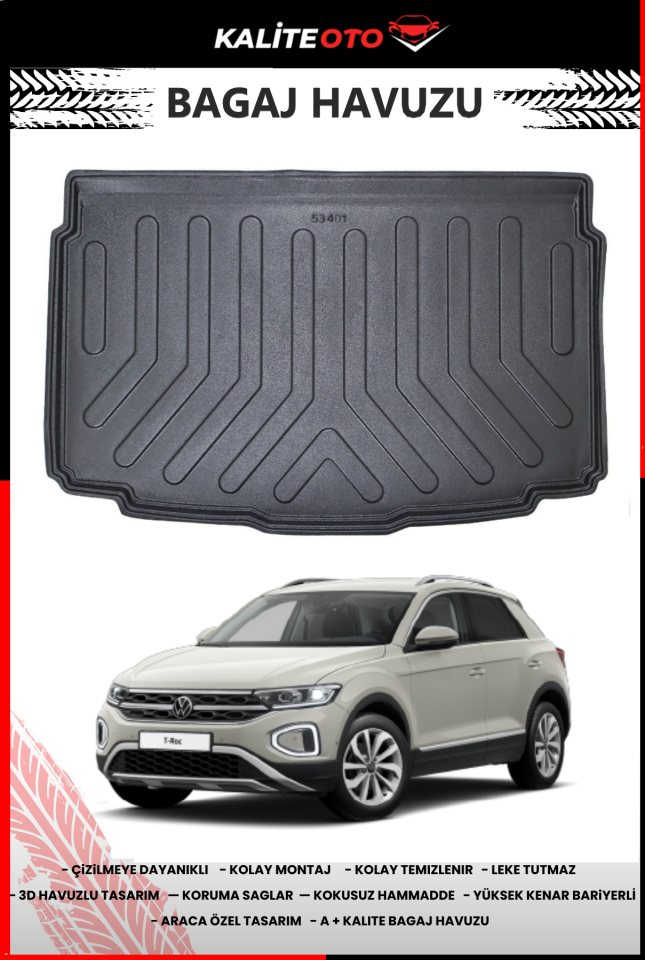 Volkswagen T-Roc Alt Kademe 4D Bagaj Havuzu