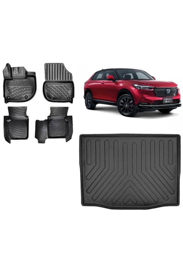 Honda HRV 2023 Model 3D Bagaj Havuzu+3D Havuzlu Araca Özel Paspas Takımı